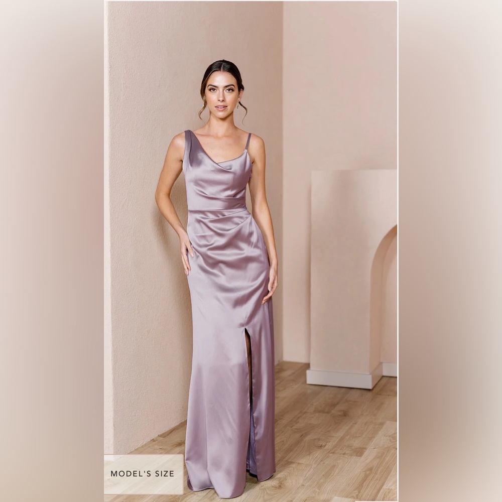 Revelry, Satin Bridesmaid Dress, Size 8, NWT, Lilac